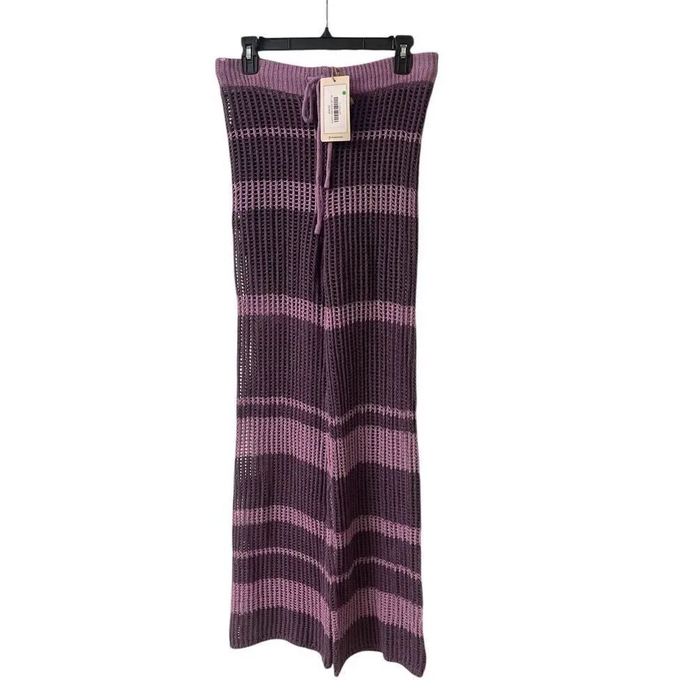 Le Lis sweater knit pants purples Med NWT